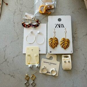 Set of Costume Jewelry Earrings
